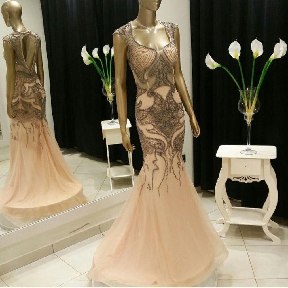 Camille la vie Heavily Breaded Prom dress Size 6